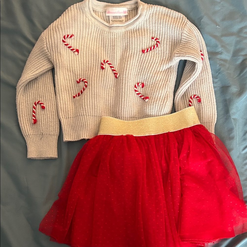 Bonnie Jean Red and Gold Kids Matching Set